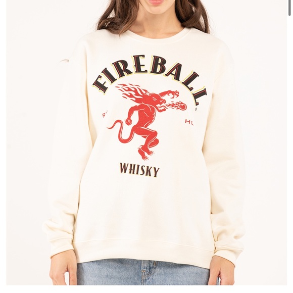 💫🔥RIPPLE JUNCTION Fireball Womens Crewneck Sweatshirt-XS 🔥💫 - Picture 6 of 9